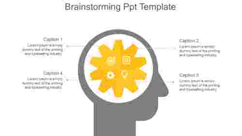 Brainstorming Ppt Template-yellow